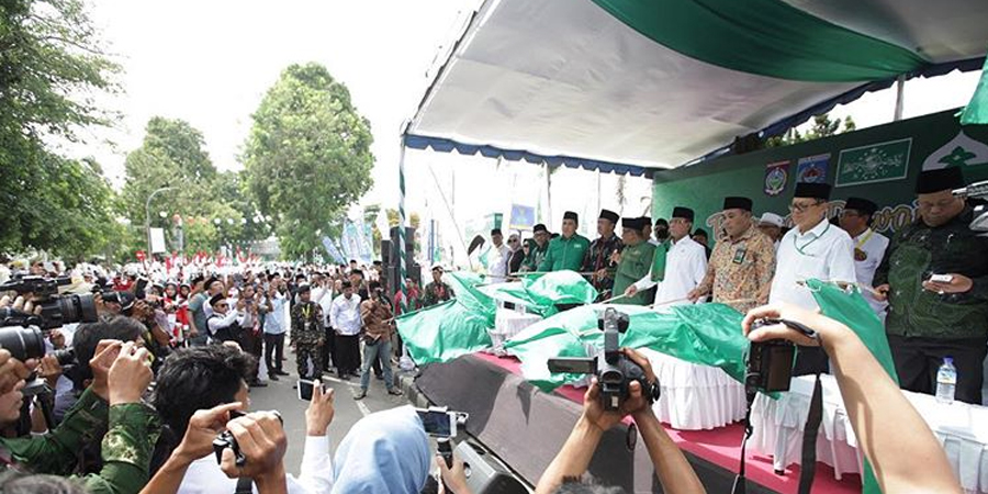 Kebersamaan NU Dan NW Meriahkan Kota Mataram