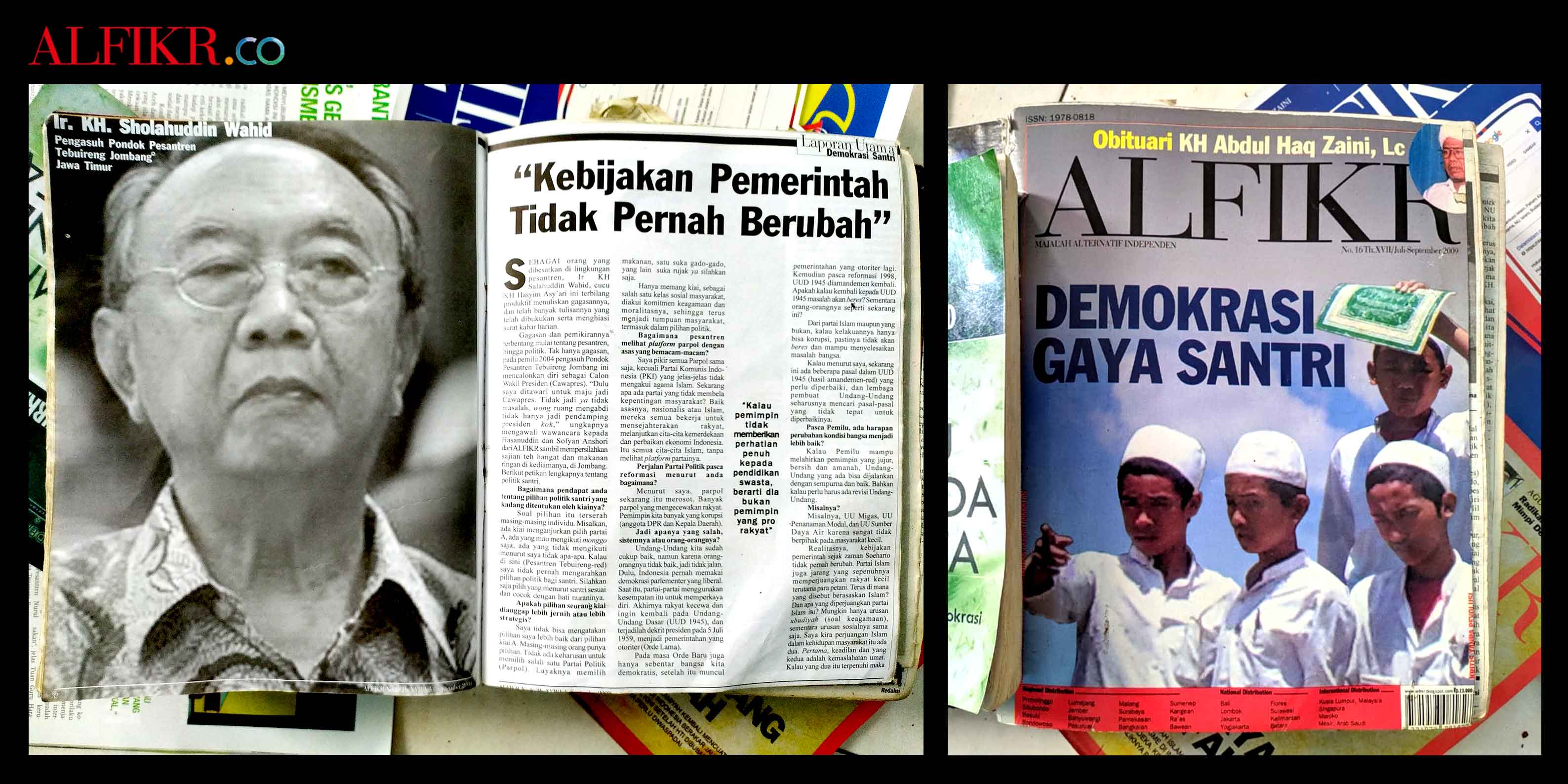 Mengenang Gus Sholah dalam Arsip Majalah ALFIKR 2009