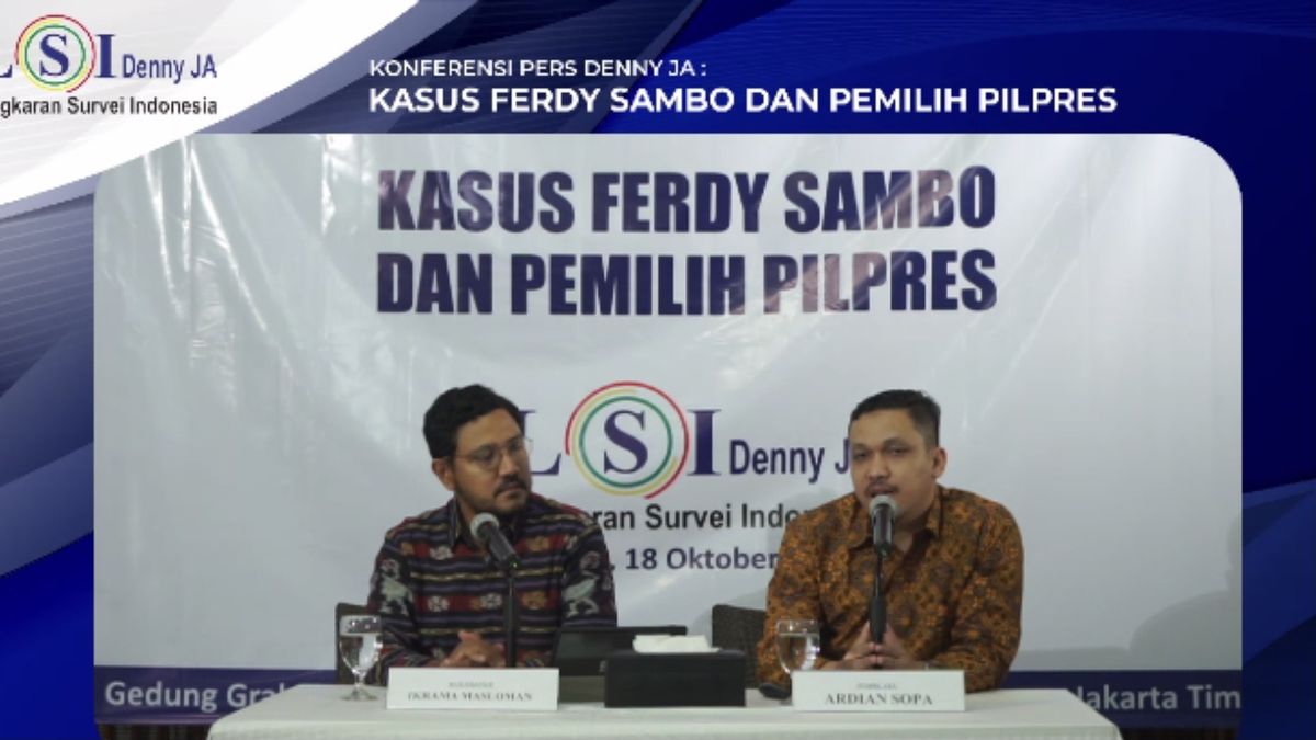 Kasus Ferdy Sambo Menurunkan Kepercayaan Masyarakat terhadap Polri