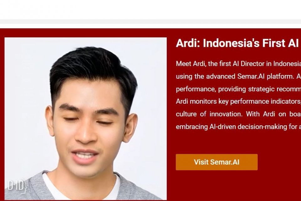 Ardi Direktur AI Pertama di Indonesia